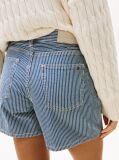 Multi Stripe Flared Denim Shorts  Women