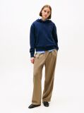 Blue Contrast Hilfiger Flag Embroidery Hoody  Women