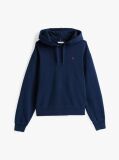 Blue Contrast Hilfiger Flag Embroidery Hoody  Women