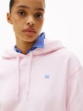 Pink Contrast Hilfiger Flag Embroidery Hoody  Women