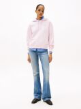 Pink Contrast Hilfiger Flag Embroidery Hoody  Women
