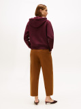 Red TH Crest Embroidery Gold-Tone Zip-Thru Hoody  Women