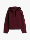 Red Logo Embroidery Drawstring Hoody  Women