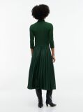 Green Pleated Midi Fit And Flare Dress  Women
