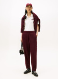 Red Logo Embroidery Cuffed Joggers  Women