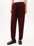 Red Logo Embroidery Cuffed Joggers  Women