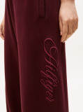Red Logo Embroidery Cuffed Joggers  Women