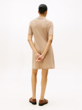 Brown Soft Wool Fit And Flare Mini Dress  Women