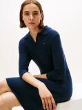 Blue Soft Wool Fit And Flare Mini Dress  Women