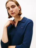 Blue Soft Wool Fit And Flare Mini Dress  Women