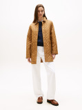 Brown Padded Quilted Regular Jacket  Women