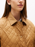Brown Padded Quilted Regular Jacket  Women