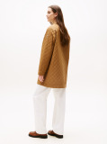Brown Padded Quilted Regular Jacket  Women