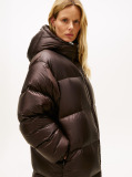 Brown Ultra Lightweight Down Ripstop Puffer Coat  Women
