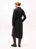 Black Relaxed Midi Belted Utility Dress  Women