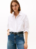 White Relaxed Fit Wide Sleeve Shirt  Women