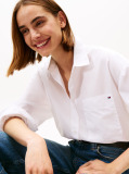 White Relaxed Fit Wide Sleeve Shirt  Women