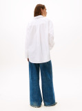 White Relaxed Fit Wide Sleeve Shirt  Women