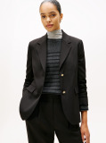 Black Regular Fit Timeless Wool Blend Blazer  Women