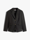 Black Regular Fit Timeless Wool Blend Blazer  Women