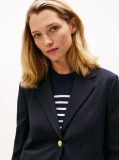 Blue Regular Fit Timeless Wool Blend Blazer  Women