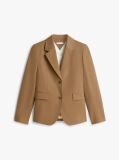 Brown Regular Fit Timeless Wool Blend Blazer  Women