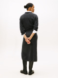 Grey Soft Wool A-Line Midi Skirt  Women