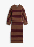 Multi Stripe Midi Jumper Dress With Cashmere  Women