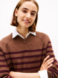 Multi Stripe Midi Jumper Dress With Cashmere  Women