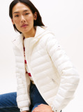 Beige Down Regular Hooded Jacket  Women