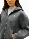 Γκρι Hoody Με Κεντητό Λογότυπο Και Κουκούλα  Γυναίκες