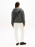 Γκρι Hoody Με Κεντητό Λογότυπο Και Κουκούλα  Γυναίκες