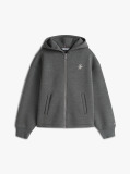 Γκρι Hoody Με Κεντητό Λογότυπο Και Κουκούλα  Γυναίκες