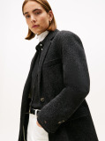 Γκρι Μάλλινο Oversized Blazer  Γυναίκες