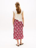 Multi Textured Drawstring Straight Midi Skirt  Women