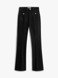 Μαύρο Μαύρο Ψηλόμεσο Bootcut Τζιν  Γυναίκες