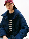Blue Crest Embroidery Down Puffer Jacket  Women