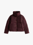 Red Crest Embroidery Down Puffer Jacket  Women