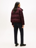Red Crest Embroidery Down Puffer Jacket  Women