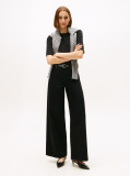 Black Ribbed Slim Half Sleeve T-Shirt  Women