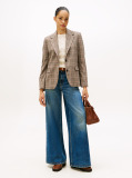 Multi Check Regular Fit Single Breasted Blazer  Women