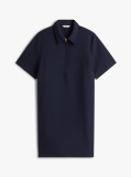 Blue Half-Zip Relaxed Shift Dress  Women
