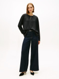 Black Keyhole Cutout Relaxed Fit Blouse  Women