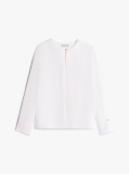 Beige Keyhole Cutout Relaxed Fit Blouse  Women
