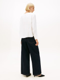 Beige Keyhole Cutout Relaxed Fit Blouse  Women