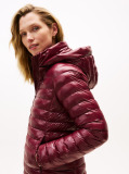 Red Water Repellent Padded Packable Slim Jacket  Women