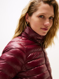 Red Water Repellent Padded Packable Slim Jacket  Women
