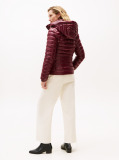 Red Water Repellent Padded Packable Slim Jacket  Women