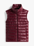 Red Water Repellent Padded Packable Slim Gilet  Women