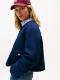 Blue Double-Faced Wool Blend Jacket  Women